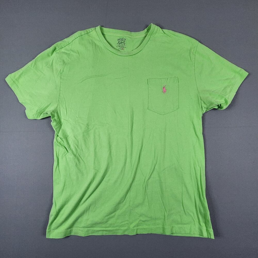 Polo Ralph Lauren T-shirt short sleeve crew neck Lime green Medium 100% cotton